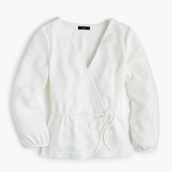 J. Crew Tops - J. Crew TALL Faux Wrap Top-FINAL unless bundled :)